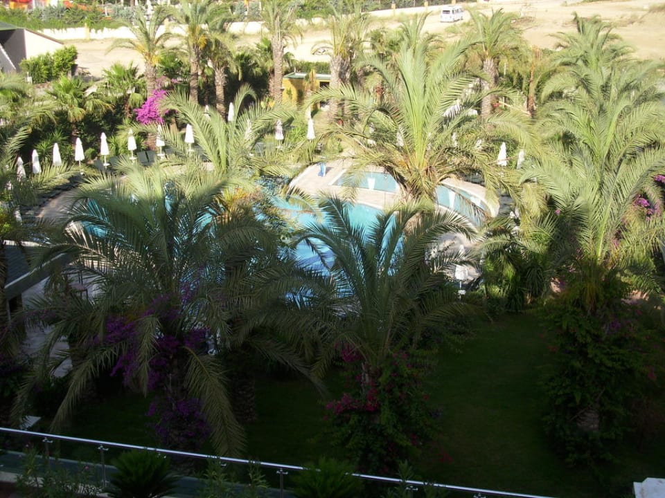 Der Ruhepool von unserem Zimmer aus gesehen Calimera Hane Garden