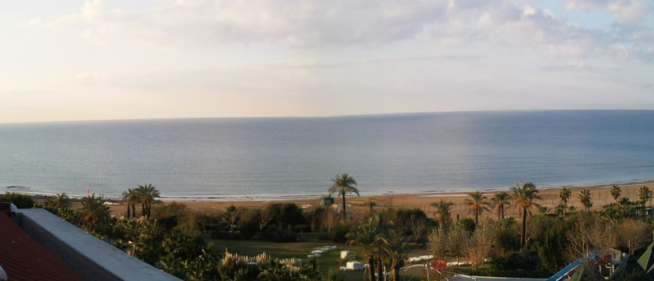 Ansicht aus dem Dachzimmer Trendy Aspendos Beach Hotel