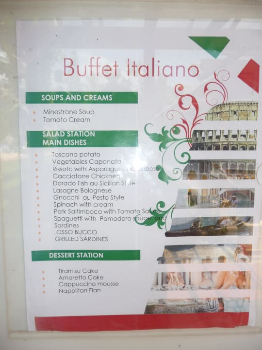 Jeden Tag ein anderes Land als Vorlage zum Buffet Marien Puerto Plata