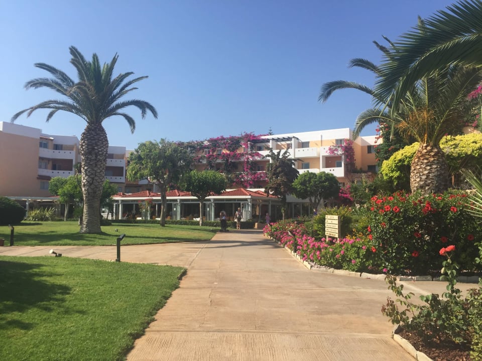 Blick auf das Hauptgebäude / Hauptrestaurant Anissa Beach & Village