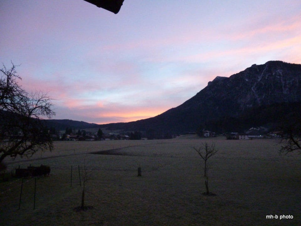 Sonnenaufgang vom Balkon  Ferienwohnungen Ingerlhof