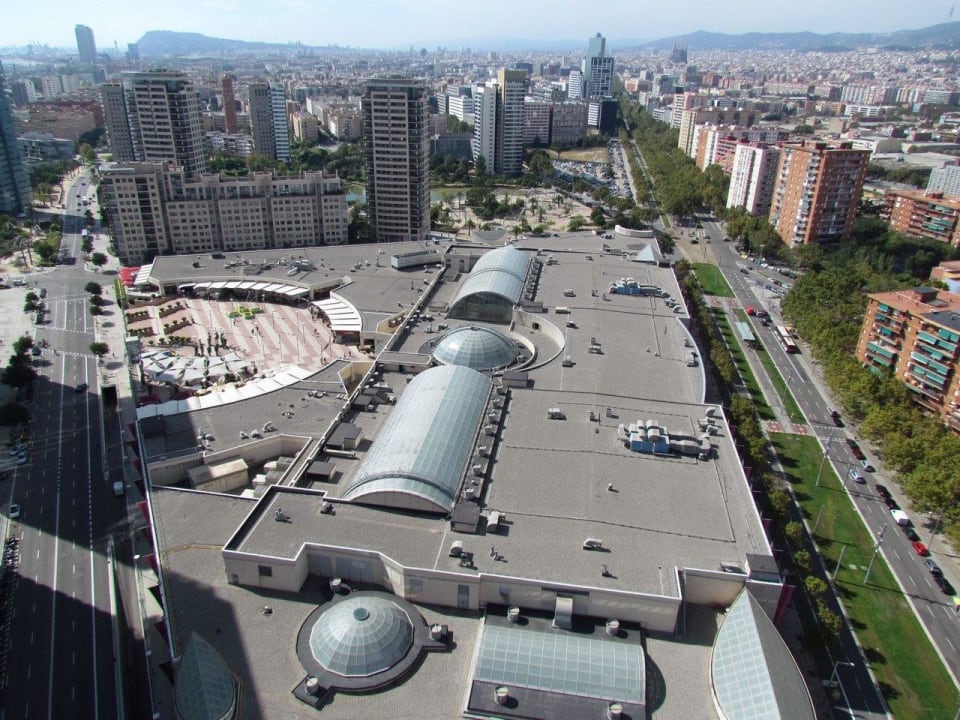 Shopping center from Master suite #2606 Hotel Barcelona Princess