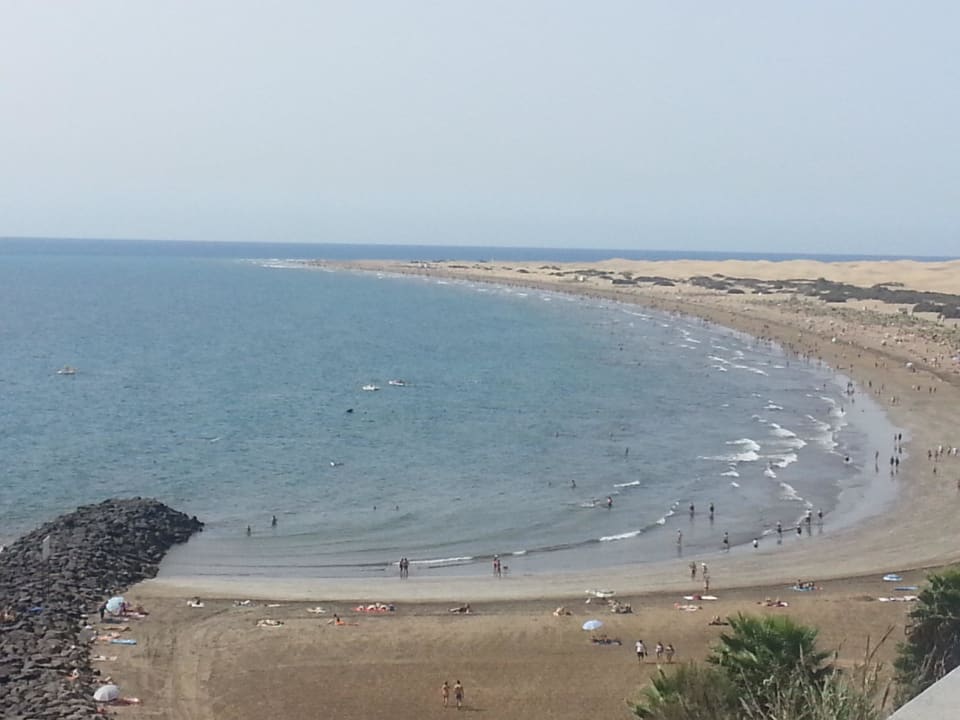 Ausblick über Strand Playa del Ingles Hotel Caserio