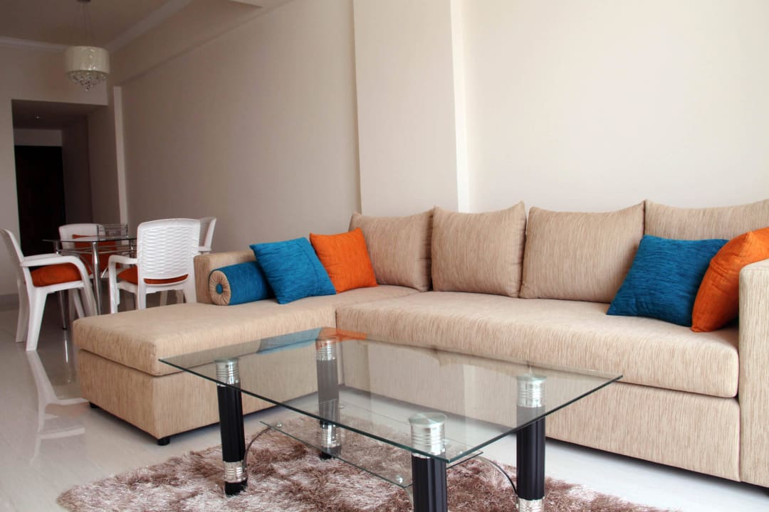 Living Room Serene Service Apartment