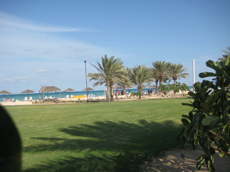 Strand und Garten immer sehr geplegt Hotel Danat Jebel Dhanna Resort