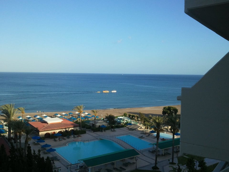Wunderbarer Ausblick vom 5 Stock Olympos Beach Hotel