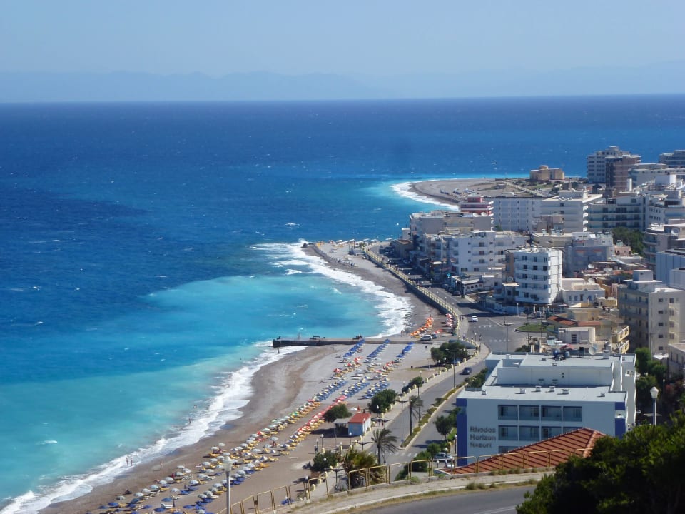 Vom Berg hinter dem Hotel Rhodos Horizon Resort