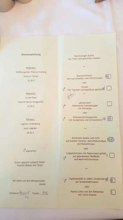 Restaurant Vitalhotel Rainer