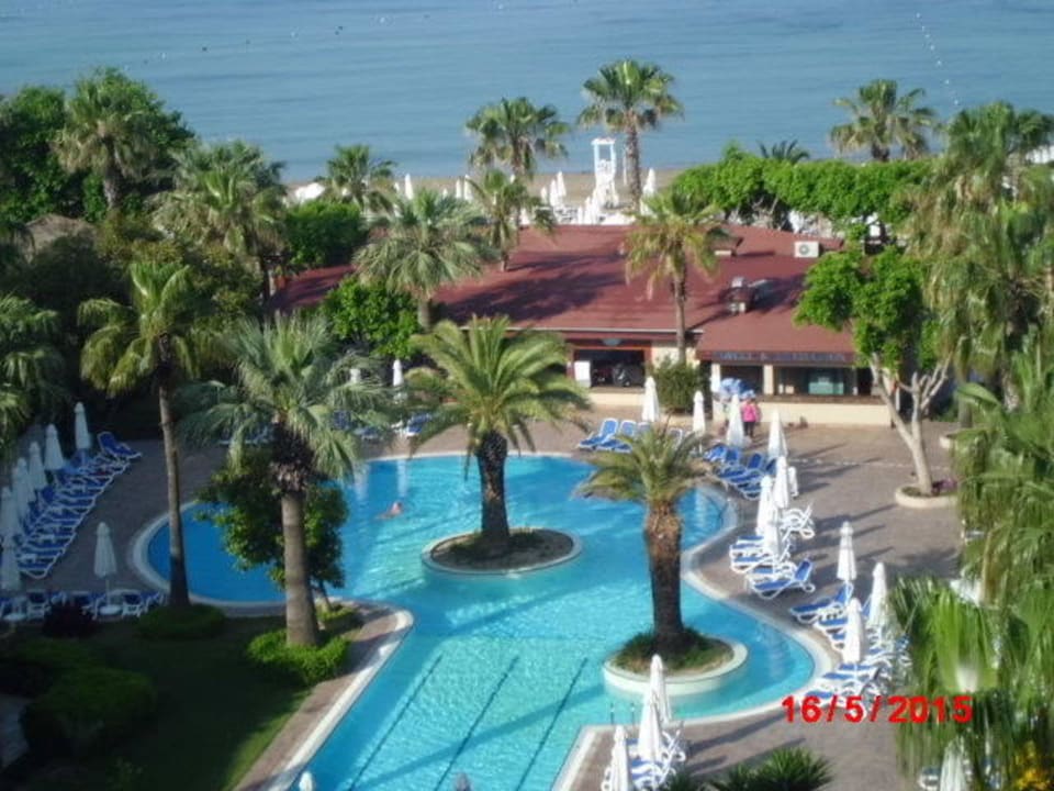 Blick vom Balkon Hotel Grand Side