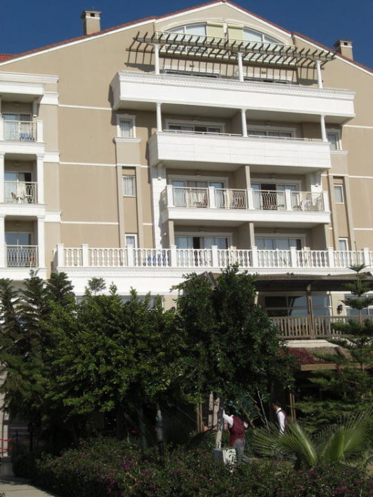 Blick auf Block 6 vom Garten aus Trendy Aspendos Beach Hotel