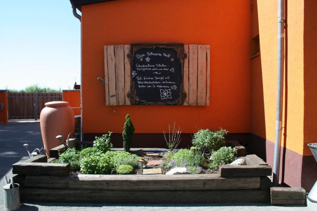 Kräutergarten und Schwarzes Brett Landgasthof am Bäumchen