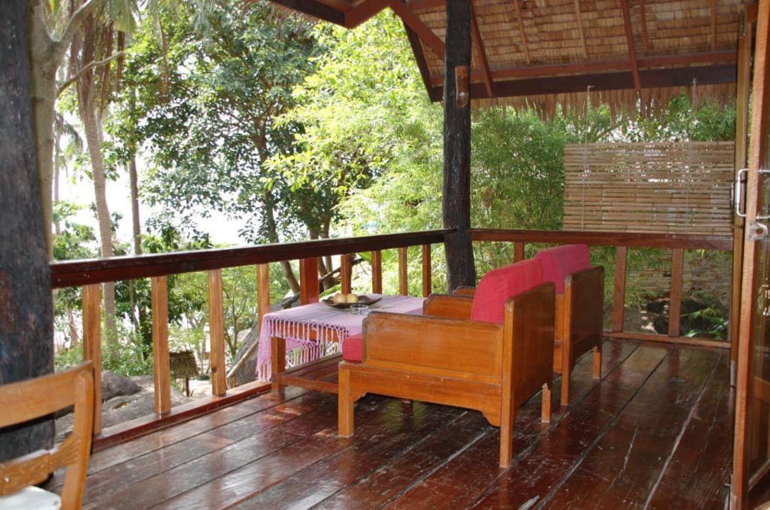 Terrasse von Bungalow 13 Sensi Paradise Beach Resort