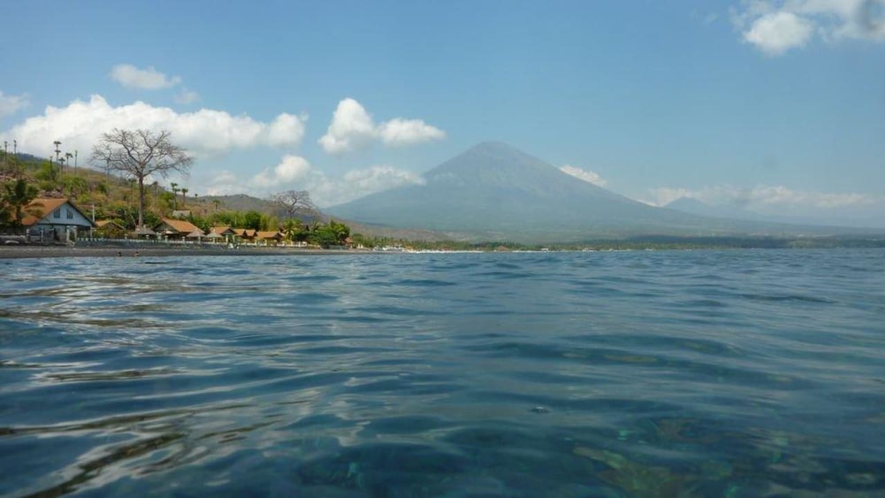 Blick zum Gunung Agung  Amed Cafe & Hotel Kebun Wayan