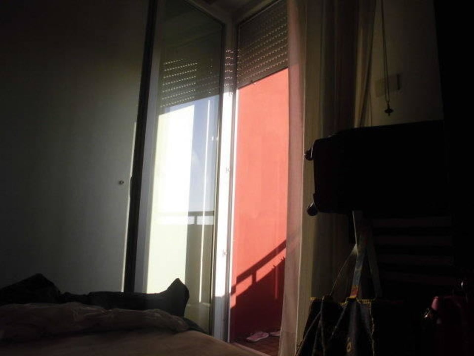 Blick vom Doppelbett Hotel Metropol