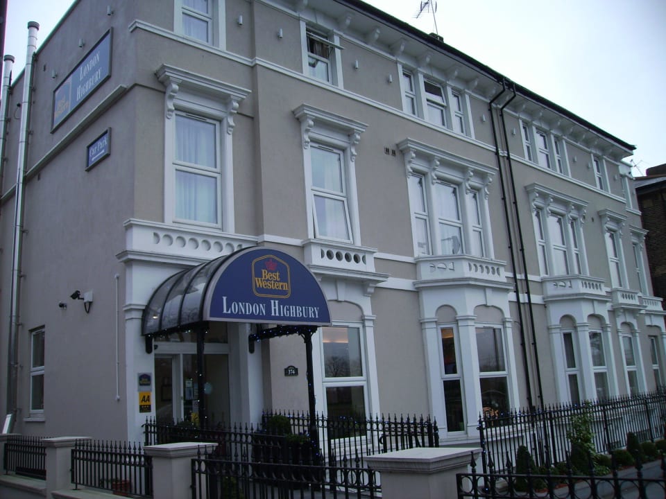 Eingang und Vorderansicht Best Western Hotel London Highbury