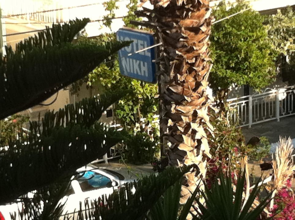 Strasse vorm Hotel Hotel Niki