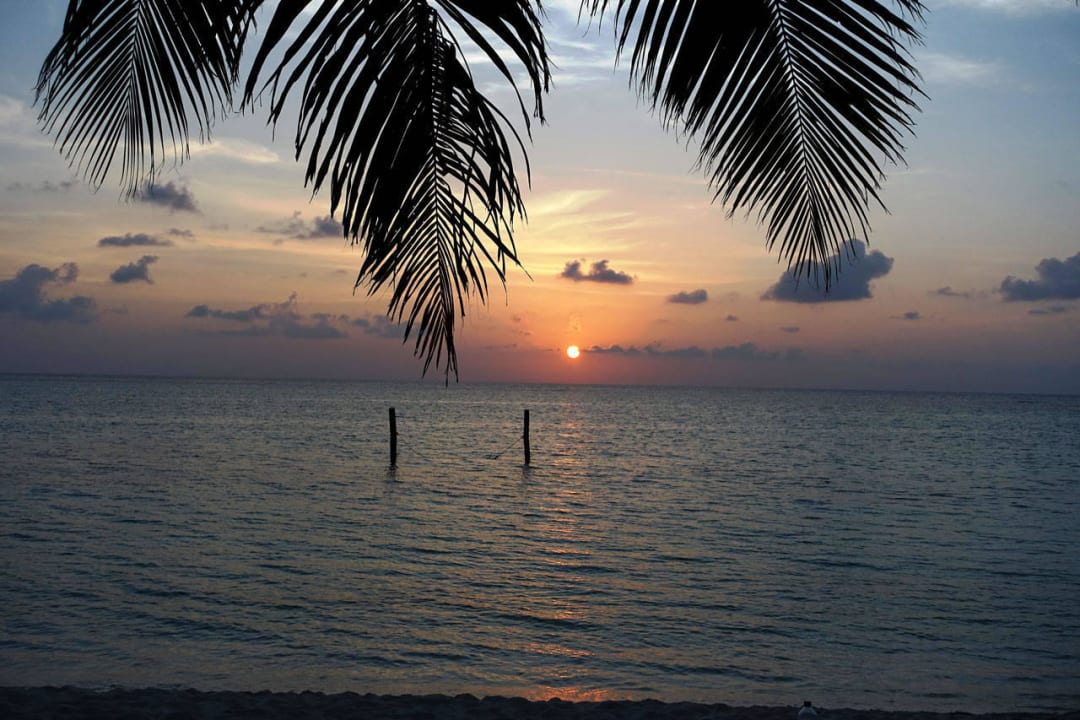 Sonnenuntergang von der Bar aus gesehen Summer Island Maldives