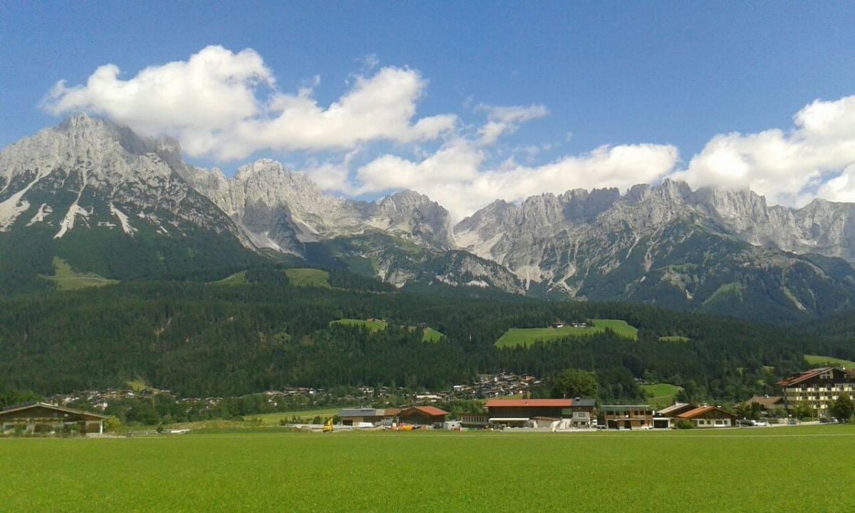 Blick auf den Wilden Kaiser Landhotel Garni Bavaria