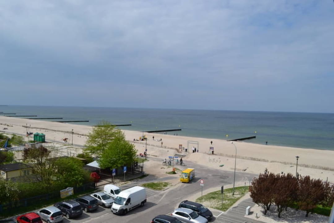 Ausblick vom Zimmerbalkon Marine Hotel by Zdrojowa