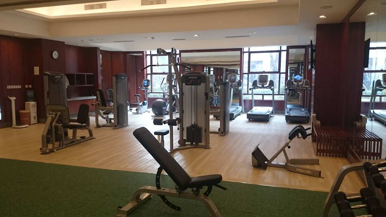 Blick vom Kurzhantelbereich Hilton Tianjin Eco-City