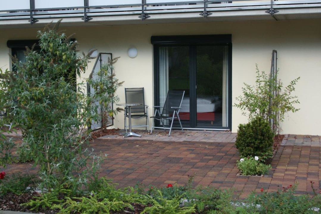 Terrasse vor dem Zimmer aktiv Sporthotel Sächsische Schweiz