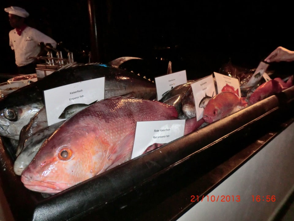Fischbuffet ROBINSON MALDIVES