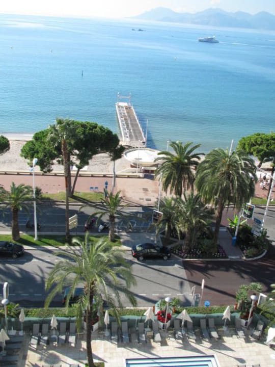 Ausblick auf den Hotel-Strand Grand Hyatt Cannes Hotel Martinez