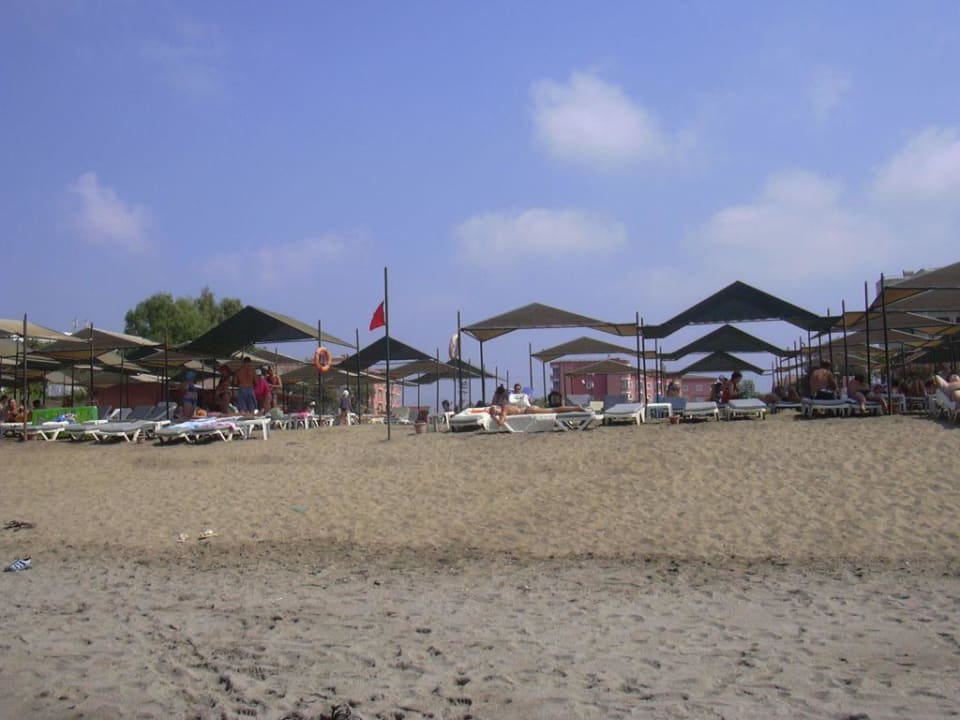 Blick vom Meer zum Strand Hotel Royal Garden Beach