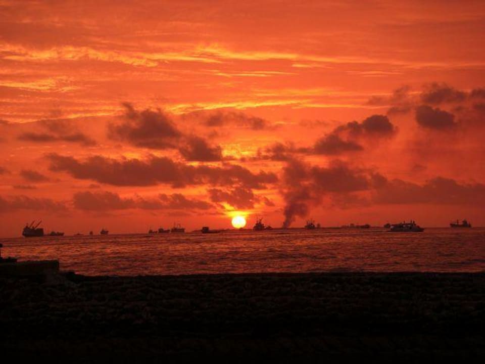 Sonnenuntergang Hotel Hulhule Island
