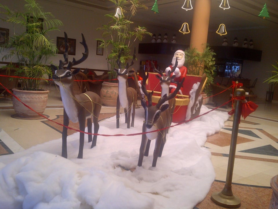 Dekoracja świateczna w lobby Three Corners Sea Beach Resort