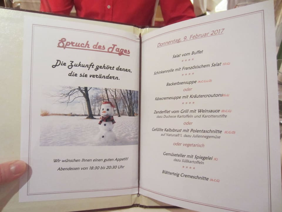 Menü-Auswahl Das Schütz am Obertauern