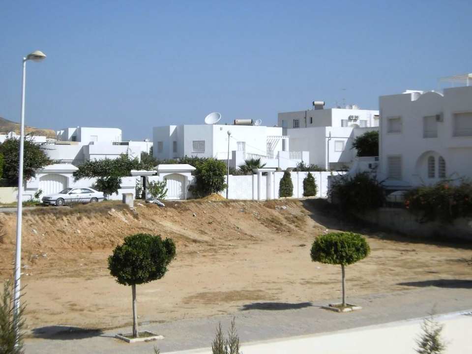 Ausblick von den Rutschen auf die Strasse Omar Khayam Resort & Aquapark