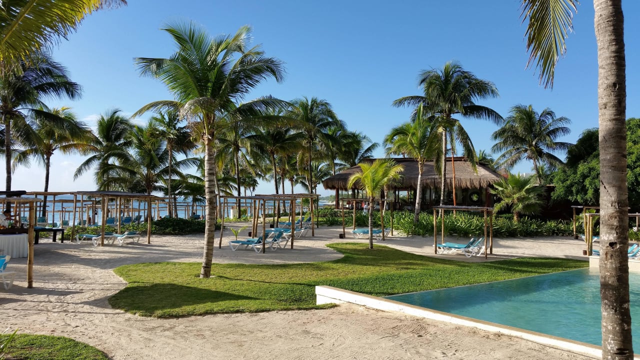 Kleiner Pool, Palmengarten und Strand Akumal Bay Beach & Wellness Resort