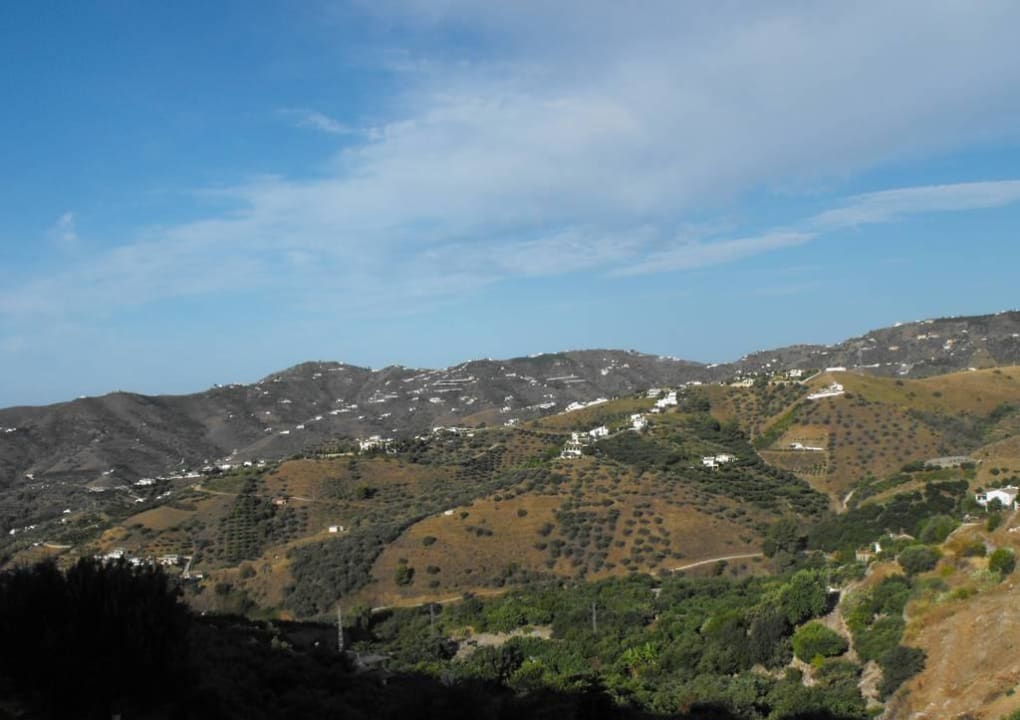 Ausblick vom Balkon in die Berglandschaft Villa Frigiliana