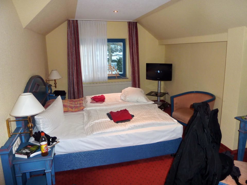 Unser Zimmer im Anbau Hotel Erbgericht Buntes Haus