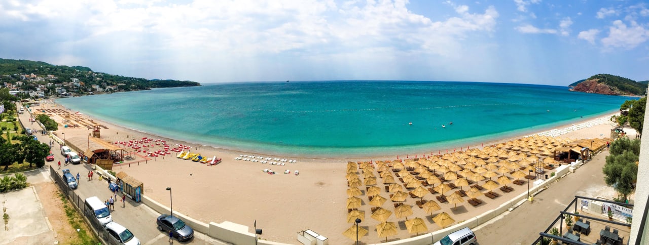 Panorama vom Balkon Apartments Sea Fort Sutomore