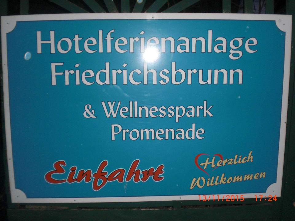 Schild Eingang Landhotel Harz