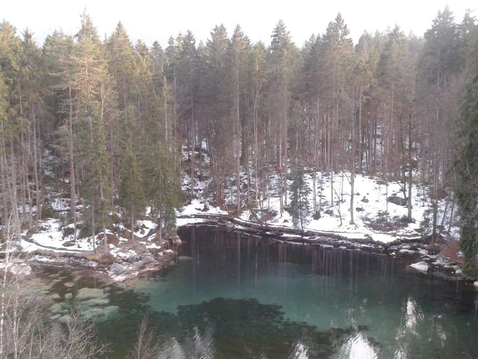 Ausblick vom Balkon auf den See Hotel Am Badersee