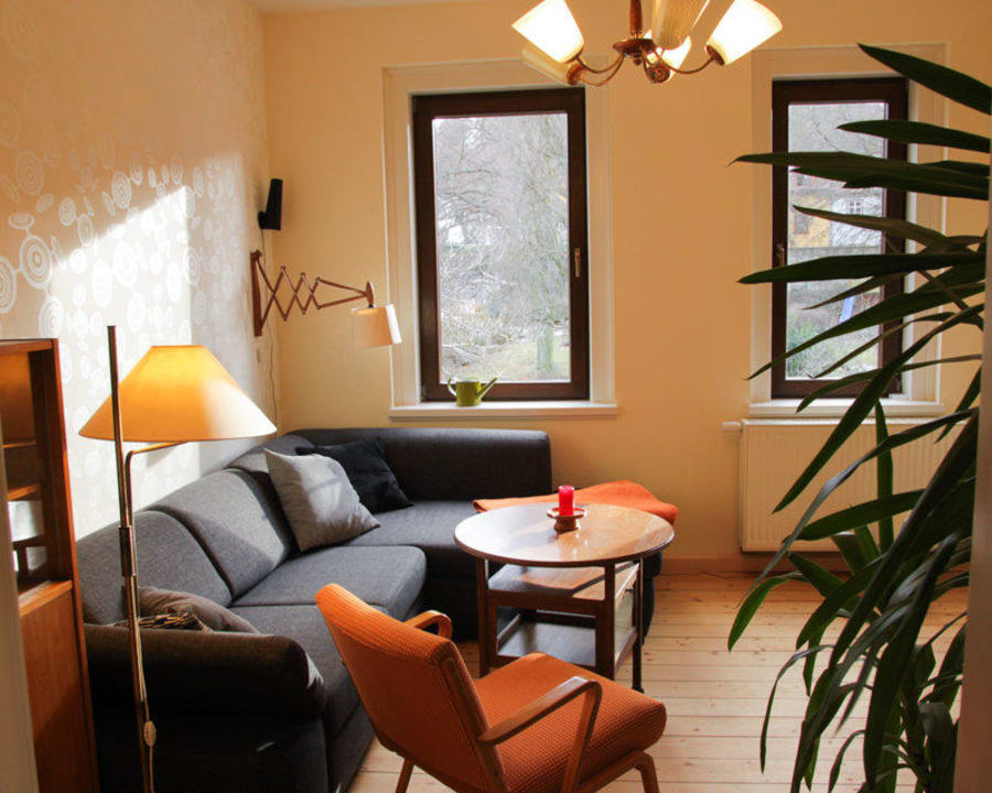 Wohnzimmer Ferienwohnung Zum Trappen Arnstadt