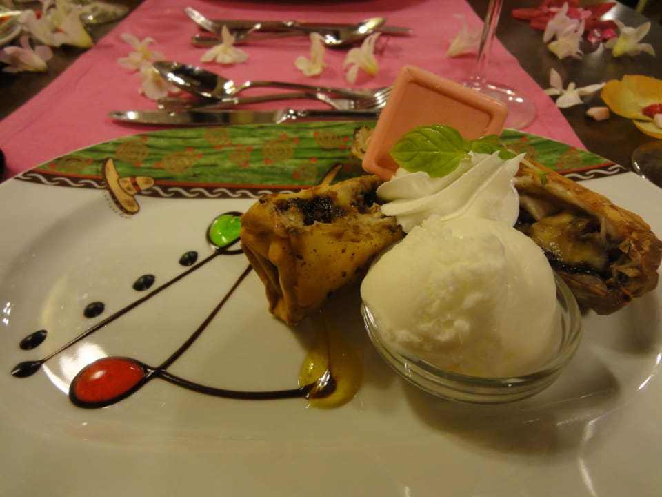 Karamellbanane beim Mexikaner Sunis Evren Beach Resort Hotel & Spa