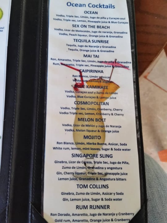 Cocktalkarte Ocean Blue & Sand