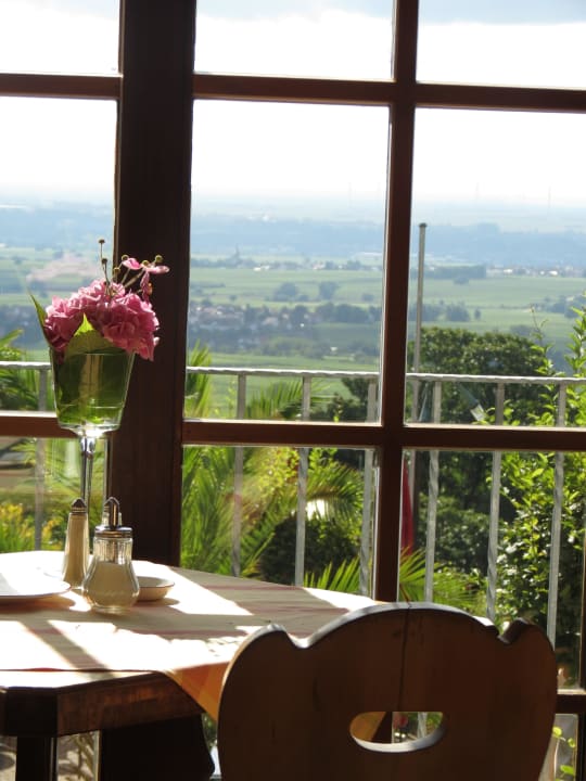 Blick vom Frühstückstisch Gästehaus Weingut St. Annaberg