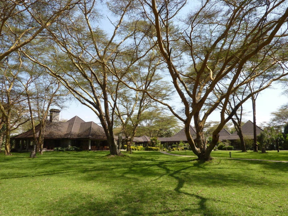 Blick auf die Lodge vom Garten aus Hotel Naivasha Simba Lodge