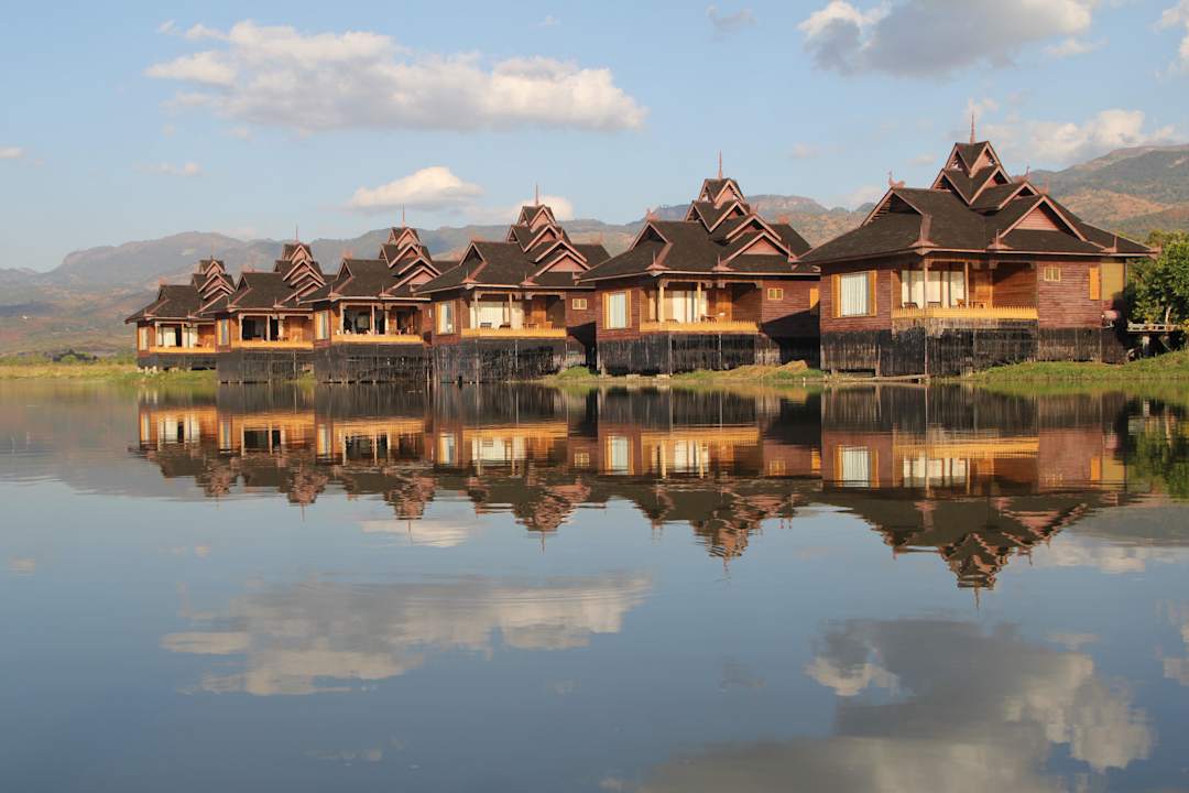Inle Resort Blick auf die Villen  Hotel Inle Resort