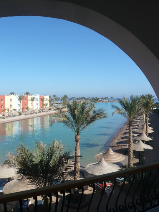 Ausblick vom Zimmer, Lagune B Arabia Azur Resort