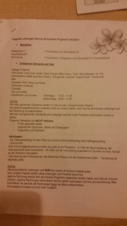 Infos Angaga Island Resort