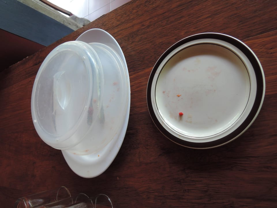 Leerer Obstteller, jeden Tag Hotel Bumas