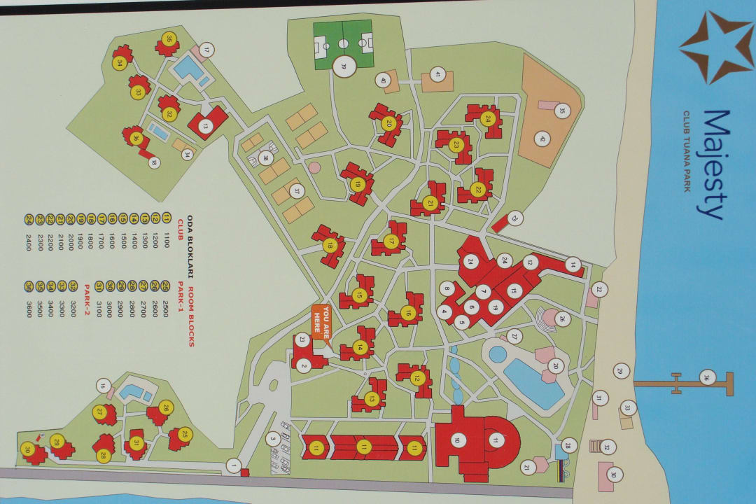 Mapa hotelu Club Tuana Fethiye