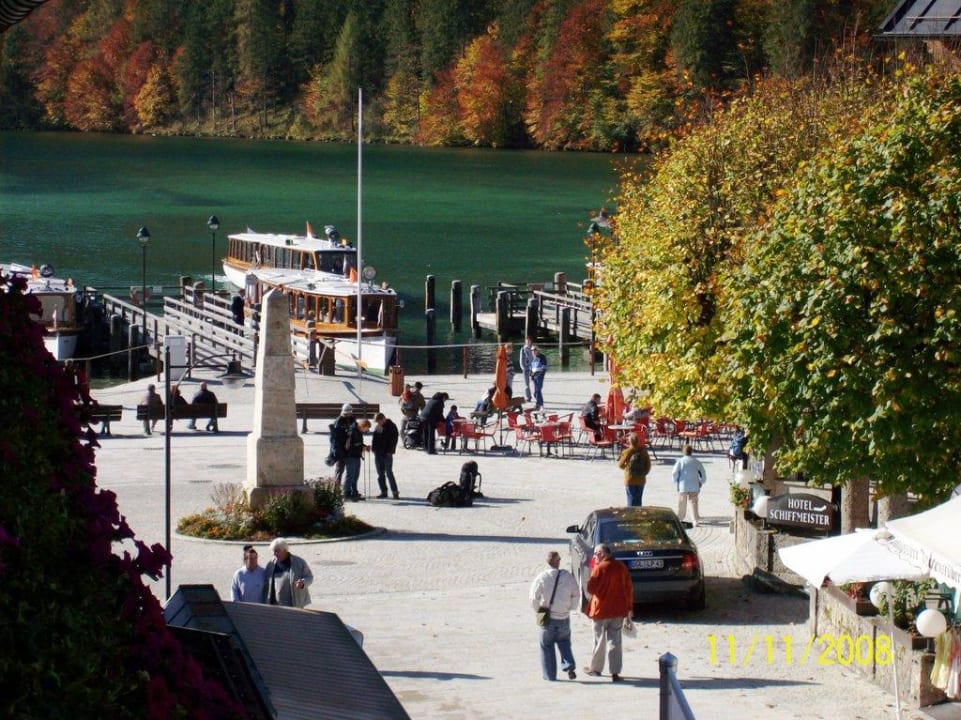 Ausblick vom Balkon zum See Hotel Königssee