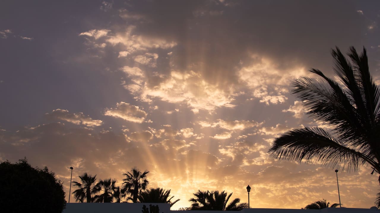 Sonnenuntergang im Mai 2014 vom Las Costas gesehen Hotel Las Costas